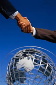 Globe & Shaking Hands (2)